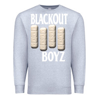 Heather Grey blackout boyz black Premium Sweatshirt - linhVisuals