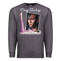 Charcoal Heather cry baby title Premium Sweatshirt - linhVisuals
