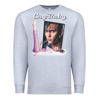 Heather Grey cry baby title Premium Sweatshirt - linhVisuals