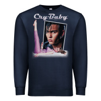 Navy cry baby title Premium Sweatshirt - linhVisuals