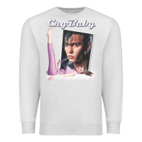 Oatmeal Heather cry baby title Premium Sweatshirt - linhVisuals