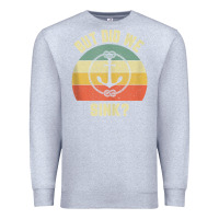 Heather Grey mens funny boating shirt but did we sink rope anchor boat captain tank Premium Sweatshirt - linhVisuals