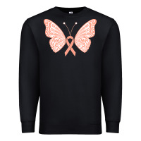 Black gynecologic cancer support t  shirt gynecological cancer awareness pea Premium Sweatshirt - linhVisuals