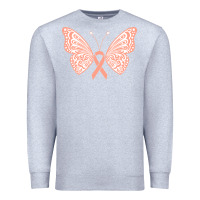 Heather Grey gynecologic cancer support t  shirt gynecological cancer awareness pea Premium Sweatshirt - linhVisuals