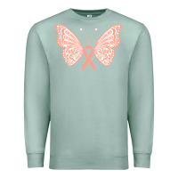 Seafoam gynecologic cancer support t  shirt gynecological cancer awareness pea Premium Sweatshirt - linhVisuals