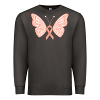 Smoke gynecologic cancer support t  shirt gynecological cancer awareness pea Premium Sweatshirt - linhVisuals