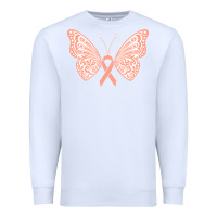 White gynecologic cancer support t  shirt gynecological cancer awareness pea Premium Sweatshirt - linhVisuals