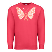 Cardinal gynecologic cancer support t  shirt gynecological cancer awareness pea Premium Sweatshirt - linhVisuals