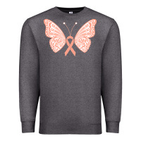 Charcoal Heather gynecologic cancer support t  shirt gynecological cancer awareness pea Premium Sweatshirt - linhVisuals
