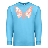 Ocean Blue gynecologic cancer support t  shirt gynecological cancer awareness pea Premium Sweatshirt - linhVisuals