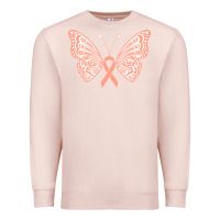 Pale Pink gynecologic cancer support t  shirt gynecological cancer awareness pea Premium Sweatshirt - linhVisuals