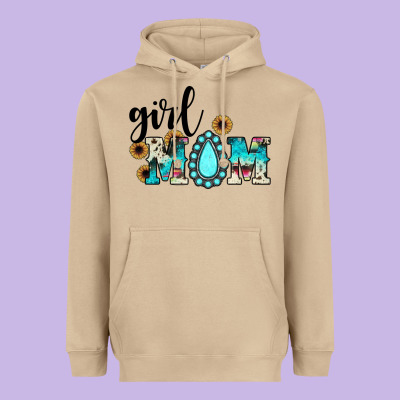 Girl Mom Heavyweight Hoodie Designed By Jahusdesignshop