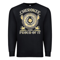 Black cherokee native american and proud of t shirt Premium Sweatshirt - linhVisuals