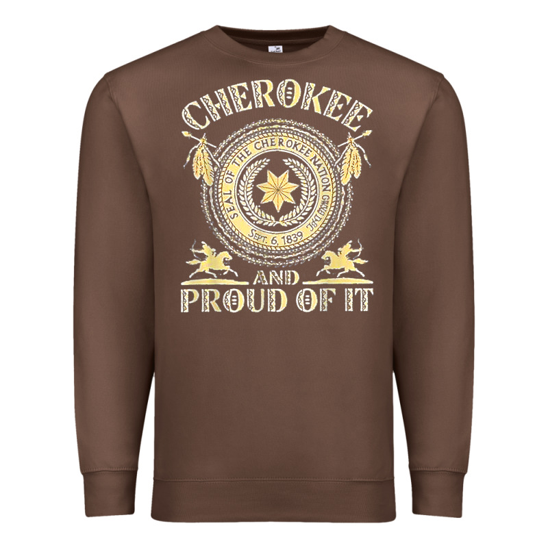 Cherokee Native American And Proud Of T Shirt Premium Sweatshirt by linhVisuals | Teevron