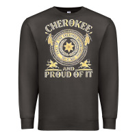 Smoke cherokee native american and proud of t shirt Premium Sweatshirt - linhVisuals
