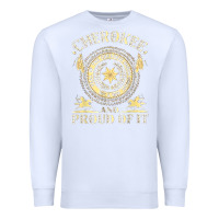 White cherokee native american and proud of t shirt Premium Sweatshirt - linhVisuals