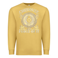 Antique Gold cherokee native american and proud of t shirt Premium Sweatshirt - linhVisuals