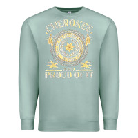 Seafoam cherokee native american and proud of t shirt Premium Sweatshirt - linhVisuals