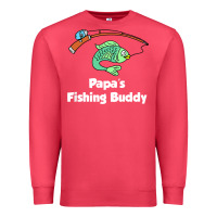 Cardinal kids papa's fishing buddy grandson or granddaughter fish t shirt Premium Sweatshirt - linhVisuals