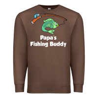 Chestnut kids papa's fishing buddy grandson or granddaughter fish t shirt Premium Sweatshirt - linhVisuals