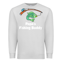 Dove Grey kids papa's fishing buddy grandson or granddaughter fish t shirt Premium Sweatshirt - linhVisuals