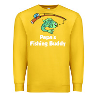 Lemon kids papa's fishing buddy grandson or granddaughter fish t shirt Premium Sweatshirt - linhVisuals