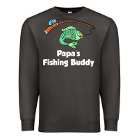 Smoke kids papa's fishing buddy grandson or granddaughter fish t shirt Premium Sweatshirt - linhVisuals