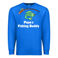 True Royal kids papa's fishing buddy grandson or granddaughter fish t shirt Premium Sweatshirt - linhVisuals