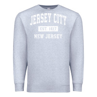Heather Grey jersey city new jersey nj vintage established sports design pullover h Premium Sweatshirt - linhVisuals