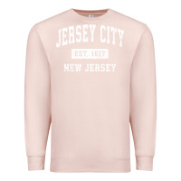 Pale Pink jersey city new jersey nj vintage established sports design pullover h Premium Sweatshirt - linhVisuals