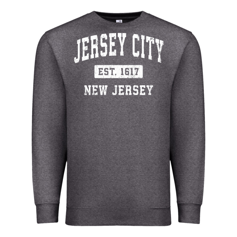 Jersey City New Jersey Nj Vintage Established Sports Design Pullover H Premium Sweatshirt by linhVisuals | Teevron