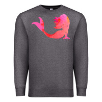 Charcoal Heather mermaid t  shirt pink mermaid t  shirt Premium Sweatshirt - linhVisuals