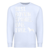 White mens best boykin spaniel dad ever   cool dog owner gift Premium Sweatshirt - linhVisuals