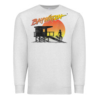 Oatmeal Heather baywatch lifeguard sunset t shirt Premium Sweatshirt - linhVisuals