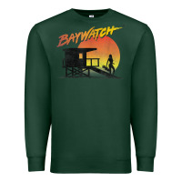 Sports Green baywatch lifeguard sunset t shirt Premium Sweatshirt - linhVisuals