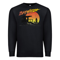 Black baywatch lifeguard sunset t shirt Premium Sweatshirt - linhVisuals
