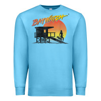 Ocean Blue baywatch lifeguard sunset t shirt Premium Sweatshirt - linhVisuals