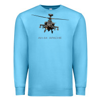 Ocean Blue ah 64 apache longbow helicopter t shirt t shirt Premium Sweatshirt - linhVisuals