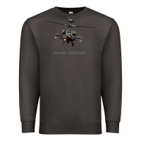 Smoke ah 64 apache longbow helicopter t shirt t shirt Premium Sweatshirt - linhVisuals