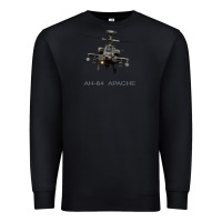Black ah 64 apache longbow helicopter t shirt t shirt Premium Sweatshirt - linhVisuals