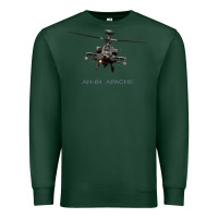 Sports Green ah 64 apache longbow helicopter t shirt t shirt Premium Sweatshirt - linhVisuals