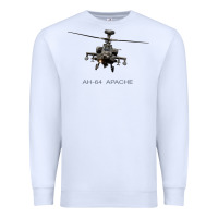 White ah 64 apache longbow helicopter t shirt t shirt Premium Sweatshirt - linhVisuals
