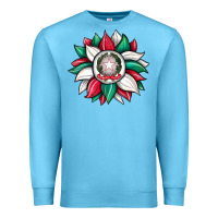 Ocean Blue sunflower i̇talian flag Premium Sweatshirt - JahusDesignShop