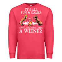 Cardinal it's all fun and games until someone loses a wiener shirt Premium Sweatshirt - linhVisuals