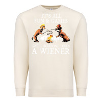 Sandshell it's all fun and games until someone loses a wiener shirt Premium Sweatshirt - linhVisuals