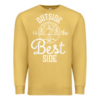 Antique Gold outside is the best side for outdoor campers and hikers t shirt Premium Sweatshirt - linhVisuals