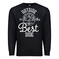 Black outside is the best side for outdoor campers and hikers t shirt Premium Sweatshirt - linhVisuals