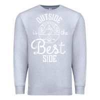 Heather Grey outside is the best side for outdoor campers and hikers t shirt Premium Sweatshirt - linhVisuals