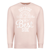 Pale Pink outside is the best side for outdoor campers and hikers t shirt Premium Sweatshirt - linhVisuals