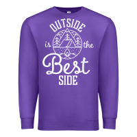 Purple outside is the best side for outdoor campers and hikers t shirt Premium Sweatshirt - linhVisuals
